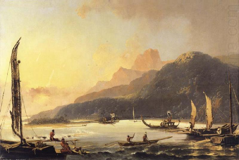 A View of Matavai Bay in th Island of Otaheite Tahiti, unknow artist